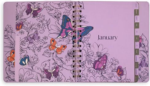 Vera Bradley 2025 Large Planner Daily Weekly & Monthly, 12 Month Hardcover Agenda Dated January 2025-December 2025, Cute Planner with Stickers, Pockets, & Spiral Binding, Wing in Flight in Saudi Arabia