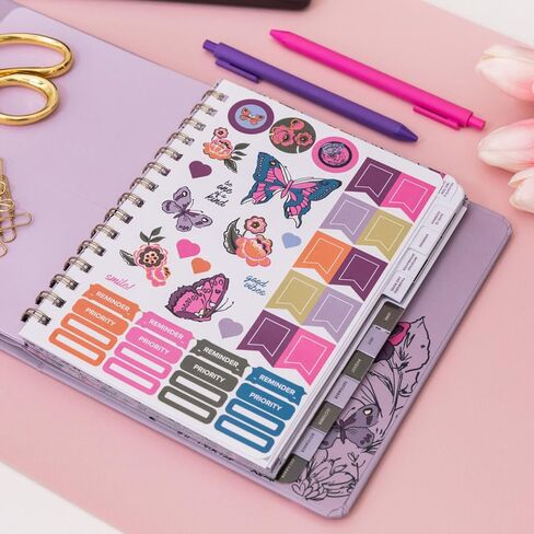 Vera Bradley 2025 Large Planner Daily Weekly & Monthly, 12 Month Hardcover Agenda Dated January 2025-December 2025, Cute Planner with Stickers, Pockets, & Spiral Binding, Wing in Flight in Saudi Arabia