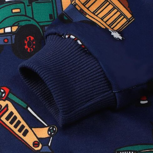 NUBEEHOHO Toddler Boy Hoodie Cartoon Graphic Fall Clothes Kids Cute Sweatshirts With Kangaroo Pocket 2-8T in Kuwait