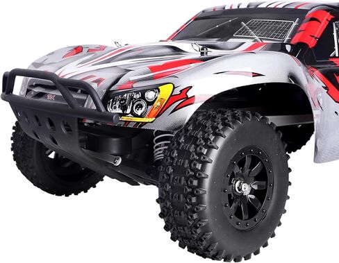 عجلات وإطارات شاحنة قصيرة 1/10 RC مُلصقة مسبقًا 12 مم إطارات SCT سداسية مع حشوات إسفنجية متوافقة مع Traxxas Slash 2WD Vxl 4x4 BL-2S Blackout SC Losi 22S SCT قوة ليبو بدون فرشاة 2S-4S in Kuwait