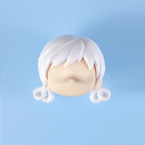 YMY No Makeup Doll Head DIY Blank GSC Face 1/12 Scale Head Doll Accessories for Ob11（Girl-White） in Saudi Arabia