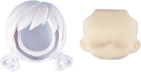 YMY No Makeup Doll Head DIY Blank GSC Face 1/12 Scale Head Doll Accessories for Ob11（Girl-White） in Saudi Arabia