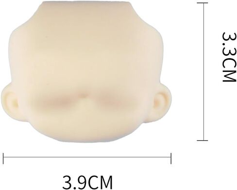 YMY No Makeup Doll Head DIY Blank GSC Face 1/12 Scale Head Doll Accessories for Ob11（Girl-White） in Saudi Arabia