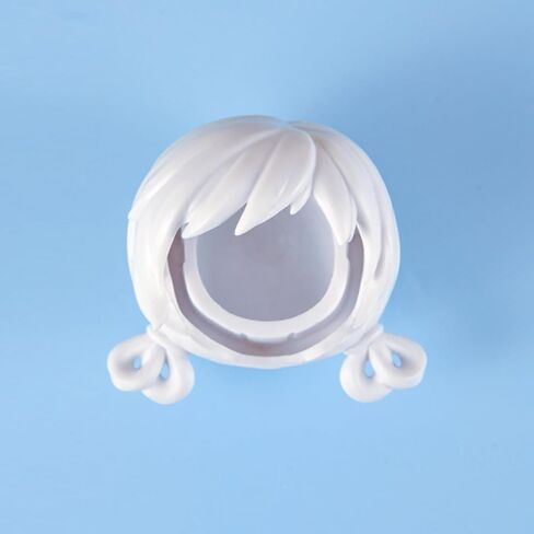 YMY No Makeup Doll Head DIY Blank GSC Face 1/12 Scale Head Doll Accessories for Ob11（Girl-White） in Saudi Arabia