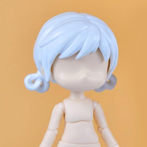 YMY No Makeup Doll Head DIY Blank GSC Face 1/12 Scale Head Doll Accessories for Ob11（Girl-White） in Saudi Arabia