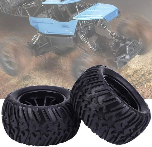 4PCS RC Tire, 125mm Plastic Wheel Rims Mesh Wheels V Type RC Car Tire Replacement for 1/10 Remote Control Car Model Tyre (Black) Car Model Accessory in Saudi Arabia