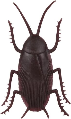 Pull Back Fake Speedy Cockroach Toy (2.5") Plastic Insect Crawling Brown Realistic Lifelike Roach Super Fast Prank Scary Gag Joke Bug for Party Halloween (Cockroach, One, Pack) in Saudi Arabia