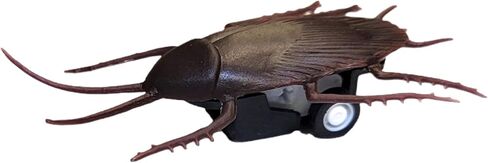 Pull Back Fake Speedy Cockroach Toy (2.5") Plastic Insect Crawling Brown Realistic Lifelike Roach Super Fast Prank Scary Gag Joke Bug for Party Halloween (Cockroach, One, Pack) in Saudi Arabia