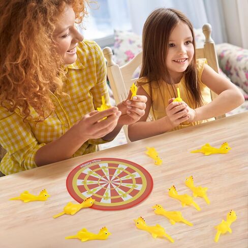 10pcs Slingshot Dinosaurs with 1pcs Cardboard Targets,Rubber Slingshot Dino Finger Toys for Kids Adults,Birthday Halloween Party Favors Classroom Exchange Xmas Gifts for Boys Girls in Kuwait