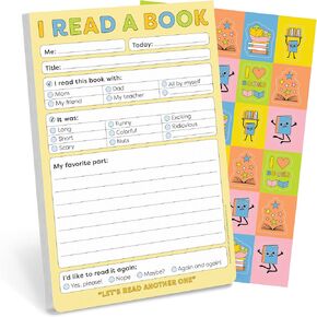 Knock Knock Kids I Read a Book Playtime Pad: Kids Activity Pad, 40 Sheets Plus Full-Color Sticker Sheet, 6 x 9-Inches
