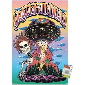 Grateful Dead - Bertha UFO Wall Poster with Push Pins, 22.37" x 34.00", Poster & Push Pin Bundle