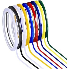 8 Rolls 8 Colos Art Tapes Artist Tape Marking Grid Tapes Whiteboard Tape Chart Graphic Tape Single-Side Adhesive Mara Tape 1/8" Wide X 55yd Long/Roll for Art Crafts Chalkboard Project