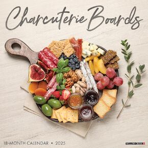 Willow Creek Press Charcuterie Boards Monthly 2025 Wall Calendar (12" x 12")
