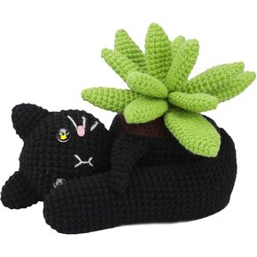 مجموعة Armiwiin كروشيه للمبتدئين - مجموعة نباتات بوعاء للقطط مع دروس فيديو خطوة بخطوة، حرفة يدوية للبالغين والأطفال، هدية رائعة للنساء in Kuwait