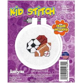 Janlynn Play Ball Mini Counted Cross Stitch Kit