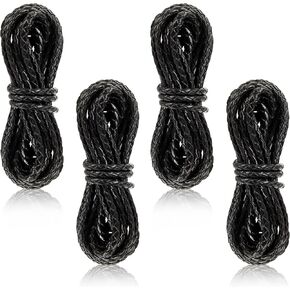 Saintrygo 8yd Braided Leather Cord Antique Genuine Leather Strap Folded Bolo Tie Cord Rope Lace for Necklace Bracelet Pendent Jewelry Making Beading Braiding (Black, Brown,tan, Reddish Brown,4 mm)