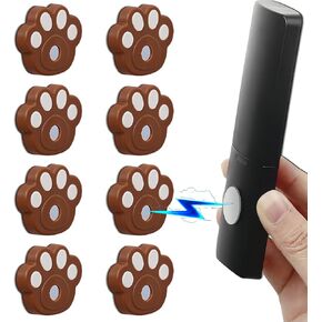 8-Piece Magnetic Remote Control Holder Wall Mount for TV, Fan and Air Conditioner Remotes with Self-adhesive Back for Easy Installation and A Strong and Cute Magnetic Holder