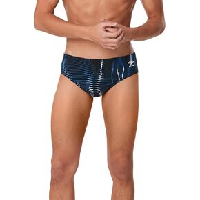 Speedo Men's Standard Swimsuit Brief Endurance+ Printed Team Colors, Galactic Maroon, 36