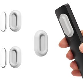 WALLFID Silicone Magnetic Remote Control Holder,2 Pack - Curved Remote Compatible Wall Mount Organizer,New Embedded Slot Design for Secure Grip,Self-Adhesive TV Storage (White 2 Pack)