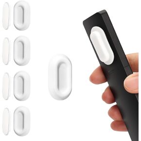 WALLFID Silicone Magnetic Remote Control Holder,2 Pack - Curved Remote Compatible Wall Mount Organizer,New Embedded Slot Design for Secure Grip,Self-Adhesive TV Storage (White 2 Pack) in Kuwait