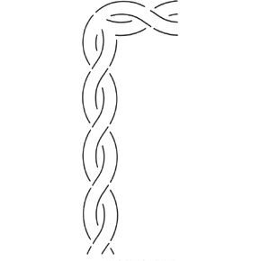 Quilting Creations Cable Border Quilt Stencil, 1-1/2 x 13