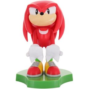 Exquisite Gaming: Holdems: SEGA - Knuckles - Earbud & Phone Holder, Cable Guys Stand, Mini Collectibles with a Twist, Classic Sonic, Licensed Figure