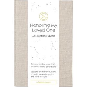 Promptly Journals, Honoring My Loved One: A Remembrance Journal (Deep Blue, Linen) | Grief Gifts for Women and Men | Bereavement Journal | Sympathy Gift