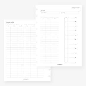 Classic Happy Planner Savings Tracker Planner Insert Agenda Refill for 9-Discs Discbound Notebook 7 x 9.25