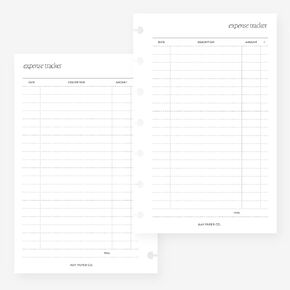 Mini Happy Planner Expense Tracker Planner Insert Agenda Refill for 7-Discs Notebook 4.6 x 7