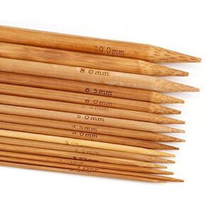 Knitting Needles Kit, Double Pointed Knitting Needles 15 Sizes from 2.0mm-10.0mm DIY Women