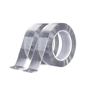TD DECO 2 Rolls Nano Adhesive Mountiung Tape (Gen 2),Heavy Duty Double Sided Tape,20FT Total, Anti-Dust Bag,Super Tough Tape,Mounting Tape,Rug Tape,Flex Tape,Waterproof Tape,Removable Tape,Poster Tape