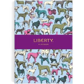 Galison Liberty Best In Show A5 Journal from 136 Lined Pages with Gilded Edges, 5.25 x 7.25, Softcover Journal, Beautiful Dog Print from Liberty London