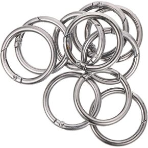 Tofficu 10pcs Split Spring Buckle Small Square Bin Bulk Rings Spring o Ring 1.5 Inch Stainless Steel Key Ring Bag Buckle Clips Key Rings Key Chain Connection Ring Metal Double Open Alloy