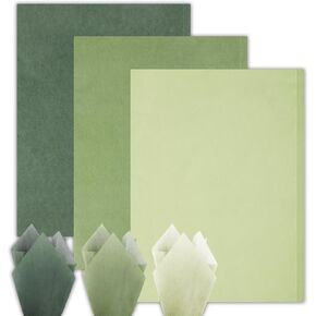 90 Sheet Sage Green Tissue Paper, Gradient Sage Recyclable Green Wrapping Paper 14 x 20 Inch Green Art Craft Tissue Paper for Gift Bags Baby Shower Wedding Birthday Party Mother's Day