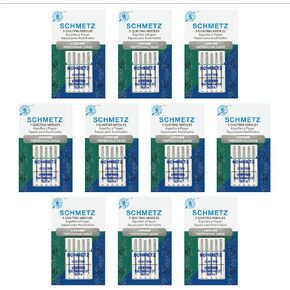50 Schmetz Chrome Quilting Sewing Machine Needles - Size 90/14 - Box of 10 Cards
