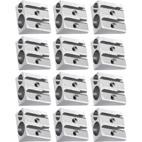 Pencil Sharpener, YOFAN Pack of 12 Manual Metal Pencil Sharpening Blade Sharpener