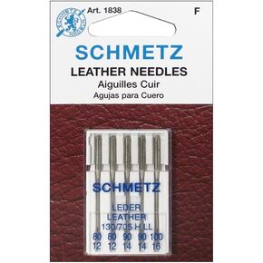 SCHMETZ Leather (130/705 HLL / 15X2NTW) Sewing Machine Needles - Carded - Assorted