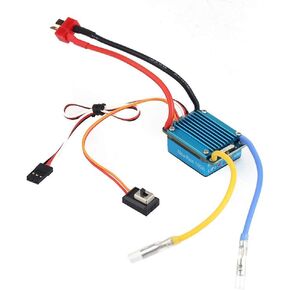 𝐁𝐥𝐚𝐜𝐤 𝐅𝐫𝐢𝐝𝐚𝒚 160A Waterproof ESC, 3S 160A Waterproof Brushed ESC with 5V 1A BEC T-Plug for 1/12 RC Car Replacement Accessories