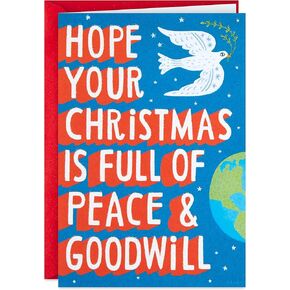 Hallmark Shoebox Funny Christmas Card (T-Rex I Love You THIS Much) Dinosaur with Santa Hat