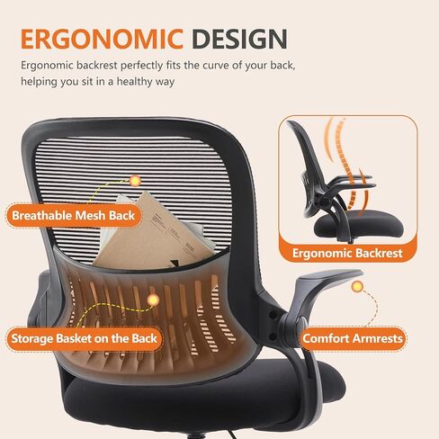 Sweetcrispy Tall Drafting Desk Chair - Ergonomic High Stool Computer with Adjustable Height and Comfy Lumbar Support, Office Rolling Counter for Standing Desk with Flip-up Arm and Footrest, Black in Saudi Arabia