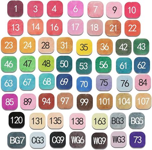 60 Colors Alcohol Brush Ink Markers,Dual Skin Tone Markers Brush Tip Permanent Sketch Markers for Adults Kids Coloring Artist Sketching Illustration Drawing Calligraph in Saudi Arabia