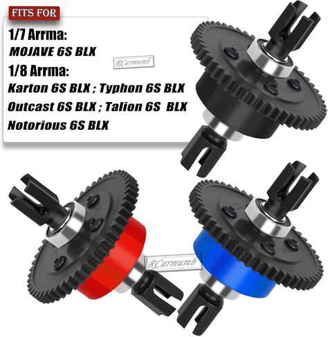 جزء الترقيات التفاضلية Steel #45 50T لـ 1/8 Karton Typhon Outcast Talion 6S، Matel 50T ترقيات الحالة التفاضلية، أسود in Kuwait