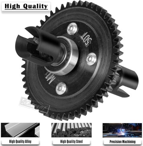 جزء الترقيات التفاضلية Steel #45 50T لـ 1/8 Karton Typhon Outcast Talion 6S، Matel 50T ترقيات الحالة التفاضلية، أسود in Kuwait