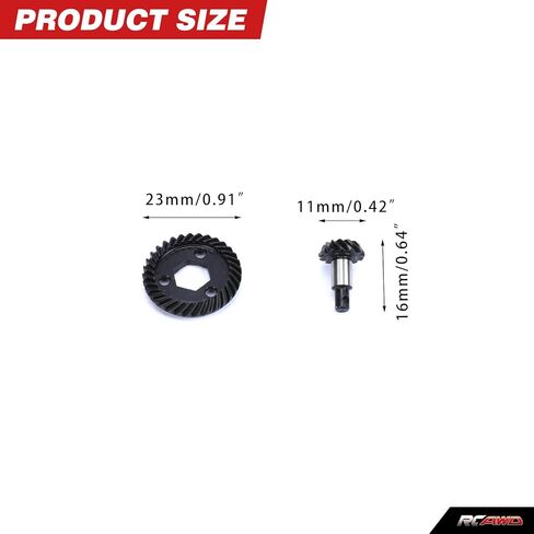 RCAWD 40CrMo4 Differential Gear 33T & Input Gear 13T for for Axial 1/18 UTB18 Capra Trail Diff Gears Upgrade Parts in Saudi Arabia