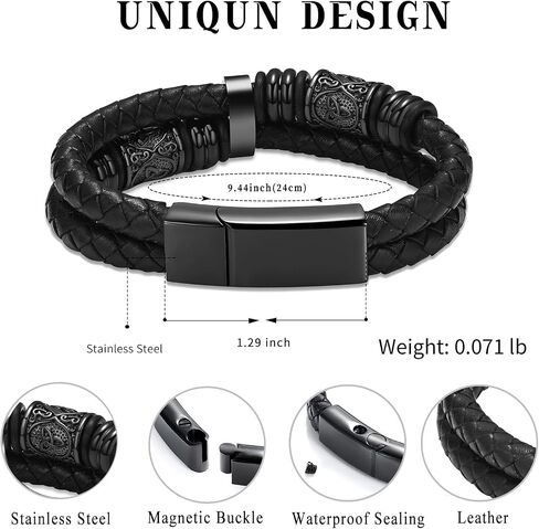Hearbeingt Memorial Urn Bracelet for Ashes Braided Leather Cremation Jewelry for Ashes for Human Dog Cat Keepsake Urn Bangle in Saudi Arabia