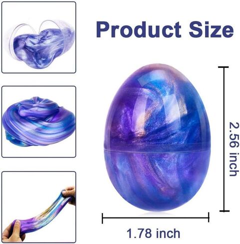 6 Pack Slime Eggs Stress Relief Toys Easter Eggs for Kids Boys Girls Teens Christmas Stocking Stuffers Gifts in Saudi Arabia