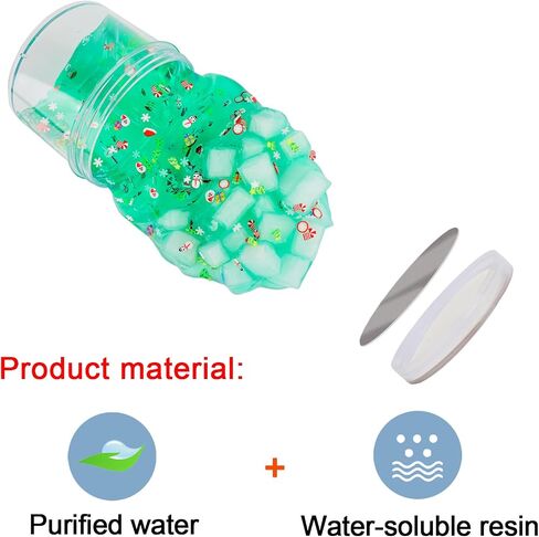 2 Pack Jelly Cube Glimmer Crunchy Slime Kit,Cute Toys and Stickers,Super Soft, Non-Sticky, Party Favors and Stress Relief Toy for Kids Education, Party Favor, Gift and Birthday in Saudi Arabia