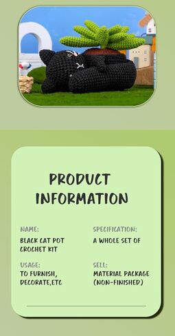 مجموعة Armiwiin كروشيه للمبتدئين - مجموعة نباتات بوعاء للقطط مع دروس فيديو خطوة بخطوة، حرفة يدوية للبالغين والأطفال، هدية رائعة للنساء in Kuwait