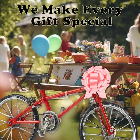 12 Inch Big Bow for Bike Metallic Pull Bow Makes Large Car Bow Perfect for Really Giant Gift Wrapping This Pull String Car Bow is Weather Resistant (Blue, 1XBow) in Kuwait