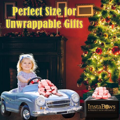 12 Inch Big Bow for Bike Metallic Pull Bow Makes Large Car Bow Perfect for Really Giant Gift Wrapping This Pull String Car Bow is Weather Resistant (Blue, 1XBow) in Kuwait